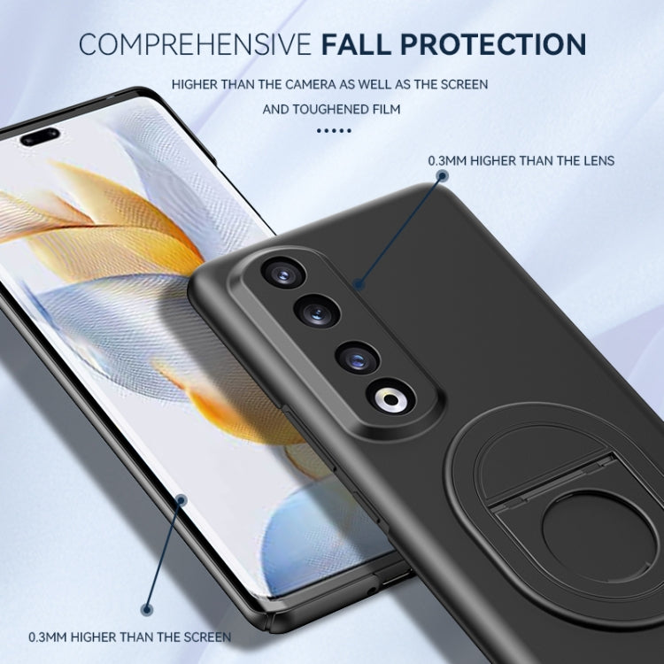 For Honor 90 Magsafe Hidden Fold Holder Full Coverage Shockproof Phone Case(Grey) - Honor Cases by buy2fix | Online Shopping UK | buy2fix
