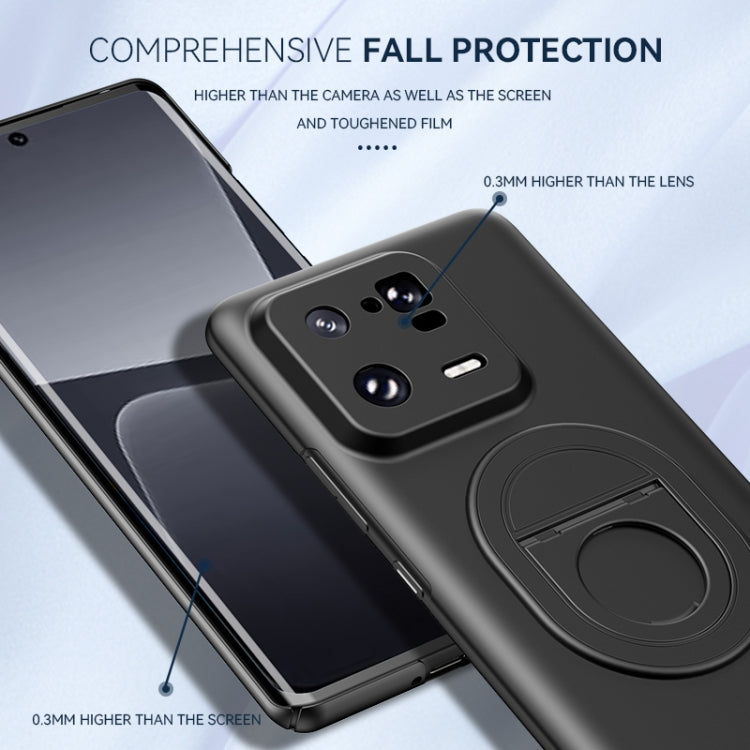 For Xiaomi 13 Magsafe Hidden Fold Holder Full Coverage Shockproof Phone Case(Grey) - Xiaomi Cases by buy2fix | Online Shopping UK | buy2fix