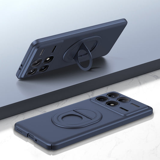 For Xiaomi Redmi K70 / K70 Pro Magsafe Hidden Fold Holder Full Coverage Shockproof Phone Case(Blue) - Xiaomi Cases by buy2fix | Online Shopping UK | buy2fix