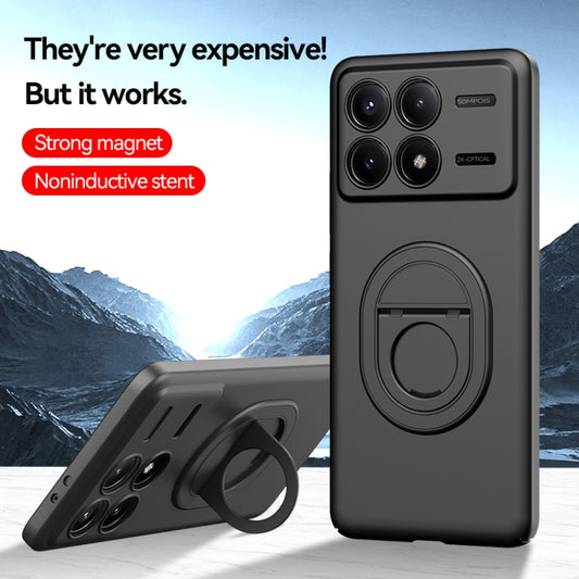 For Xiaomi Redmi K70 / K70 Pro Magsafe Hidden Fold Holder Full Coverage Shockproof Phone Case(Blue) - Xiaomi Cases by buy2fix | Online Shopping UK | buy2fix