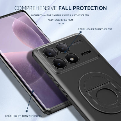 For Xiaomi Redmi K70 / K70 Pro Magsafe Hidden Fold Holder Full Coverage Shockproof Phone Case(Blue) - Xiaomi Cases by buy2fix | Online Shopping UK | buy2fix