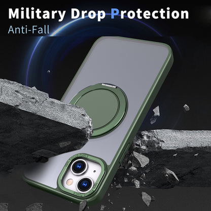 For iPhone 15 Plus 360-degree Rotating MagSafe Magnetic Holder Phone Case(Green) - iPhone 15 Plus Cases by buy2fix | Online Shopping UK | buy2fix