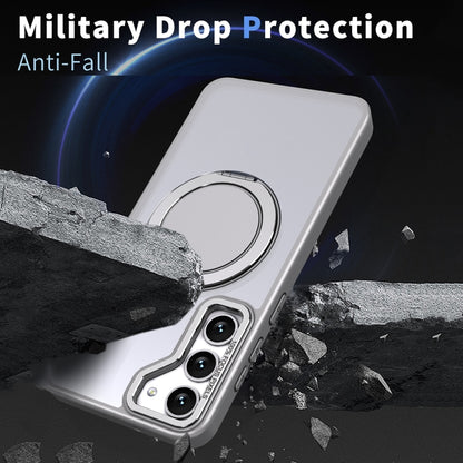 For Samsung Galaxy S23+ 5G 360-degree Rotating MagSafe Magnetic Holder Phone Case(Titanium Grey) - Galaxy S23+ 5G Cases by buy2fix | Online Shopping UK | buy2fix