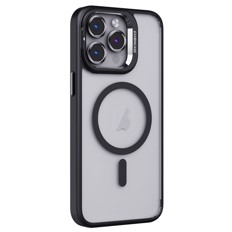 For iPhone 15 Pro Max Invisible Lens Holder PC + TPU Frosted MagSafe Phone Case(Black) - iPhone 15 Pro Max Cases by buy2fix | Online Shopping UK | buy2fix