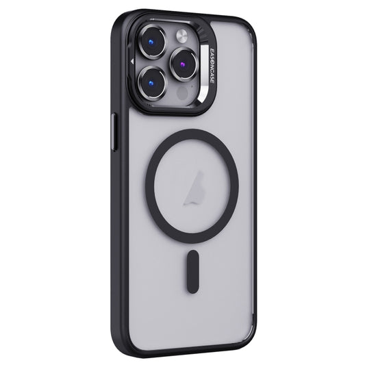 For iPhone 15 Pro Invisible Lens Holder PC + TPU Frosted MagSafe Phone Case(Black) - iPhone 15 Pro Cases by buy2fix | Online Shopping UK | buy2fix