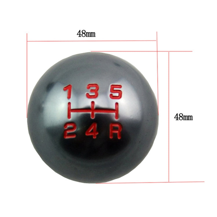 For Honda Series Metal Gear Head Car Modified Gear Stick Shift Knob, Style:6 Speed(Black) by buy2fix