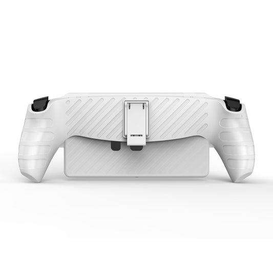 For Sony PlayStation Portal  TPU Stripe Game Console Case with Holder(White) - Cases by buy2fix | Online Shopping UK | buy2fix