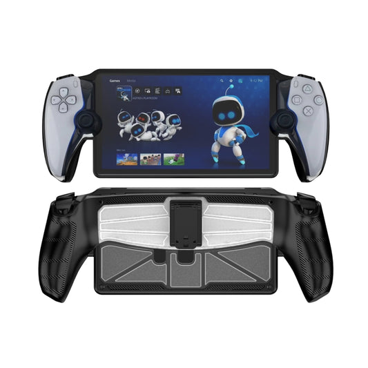 For Sony PlayStation Portal  TPU + PC Game Console Protective Case with Holder(Black) - Cases by buy2fix | Online Shopping UK | buy2fix