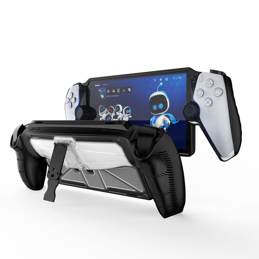 For Sony PlayStation Portal  TPU + PC Game Console Protective Case with Holder(Black) - Cases by buy2fix | Online Shopping UK | buy2fix