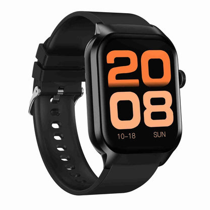 2.01 inch Silicone Strap Bluetooth Call Smart Watch Support Heart Rate Monitoring / Non-invasive Blood Sugar(Black) by buy2fix