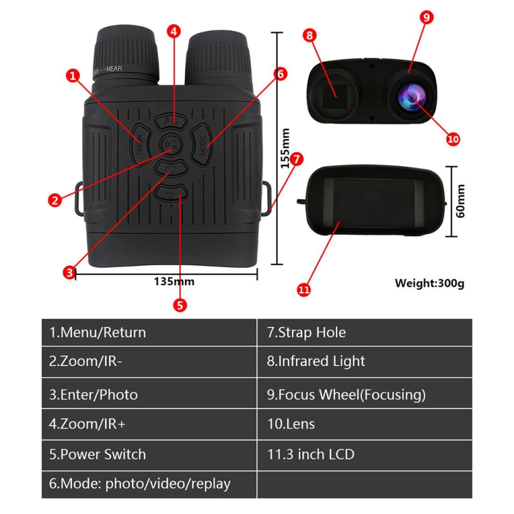 NV7000 Outdoor Hunting 2.7K HD Binocular Infrared Night Vision Device - Binoculars by buy2fix | Online Shopping UK | buy2fix