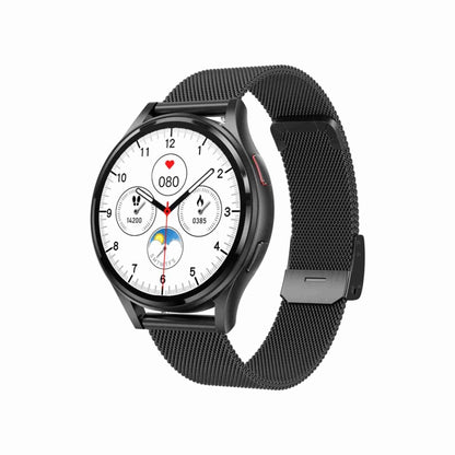 1.43 inch Milanese Steel Strap Bluetooth Call Smart Watch Support ECG / Non-invasive Blood Sugar(Black) - Smart Watches by buy2fix | Online Shopping UK | buy2fix