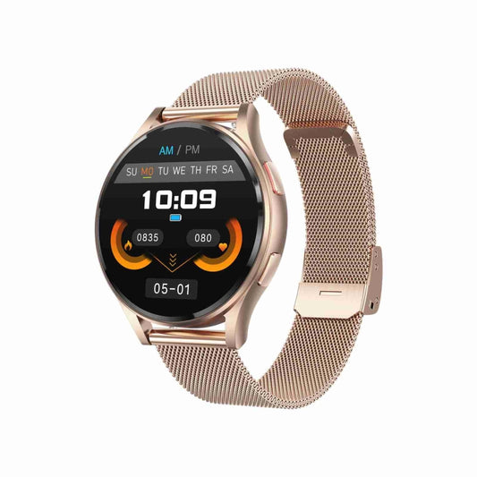1.43 inch Milanese Steel Strap Bluetooth Call Smart Watch Support ECG / Non-invasive Blood Sugar(Rose Gold) - Smart Watches by buy2fix | Online Shopping UK | buy2fix
