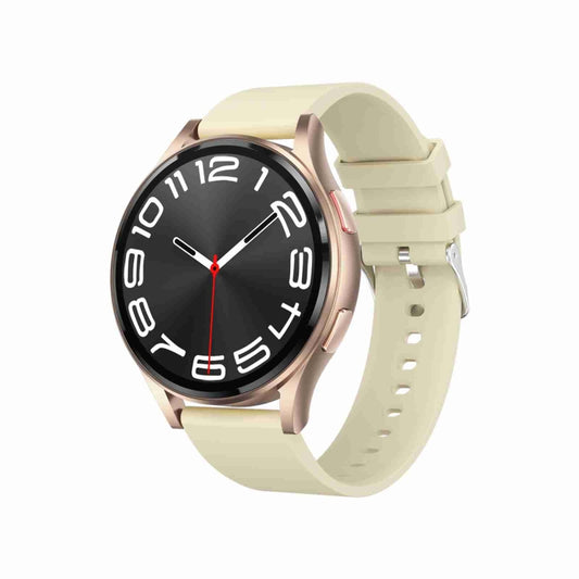 1.43 inch Silicone Strap Bluetooth Call Smart Watch Support ECG / Non-invasive Blood Sugar(Light Yellow) - Smart Watches by buy2fix | Online Shopping UK | buy2fix