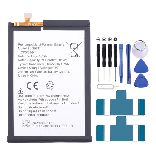 For Tecno Camon 12 / Camon 12 Air Battery Replacement BL-39LT 4000mAh - Others by buy2fix | Online Shopping UK | buy2fix