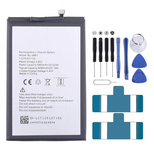 For Tecno Spark 6 Air / Pouvoir 4 Pro Battery Replacement BL-58BT 6000mAh - Others by buy2fix | Online Shopping UK | buy2fix
