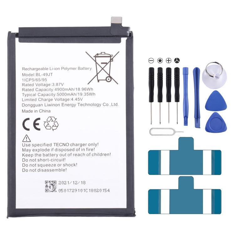 For Tecno Camon 17 Pro / Camon 18P Battery Replacement BL-49JT 5000mAh - Others by buy2fix | Online Shopping UK | buy2fix