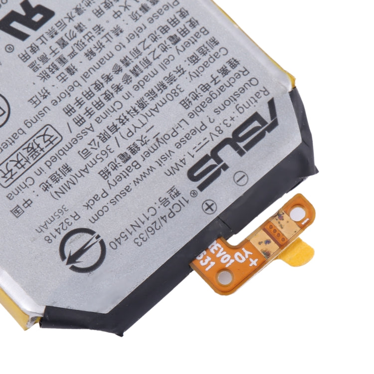 For Asus ZenWatch 2 WI501QF Battery Replacement C11N1540 380mAh - For Watch by buy2fix | Online Shopping UK | buy2fix