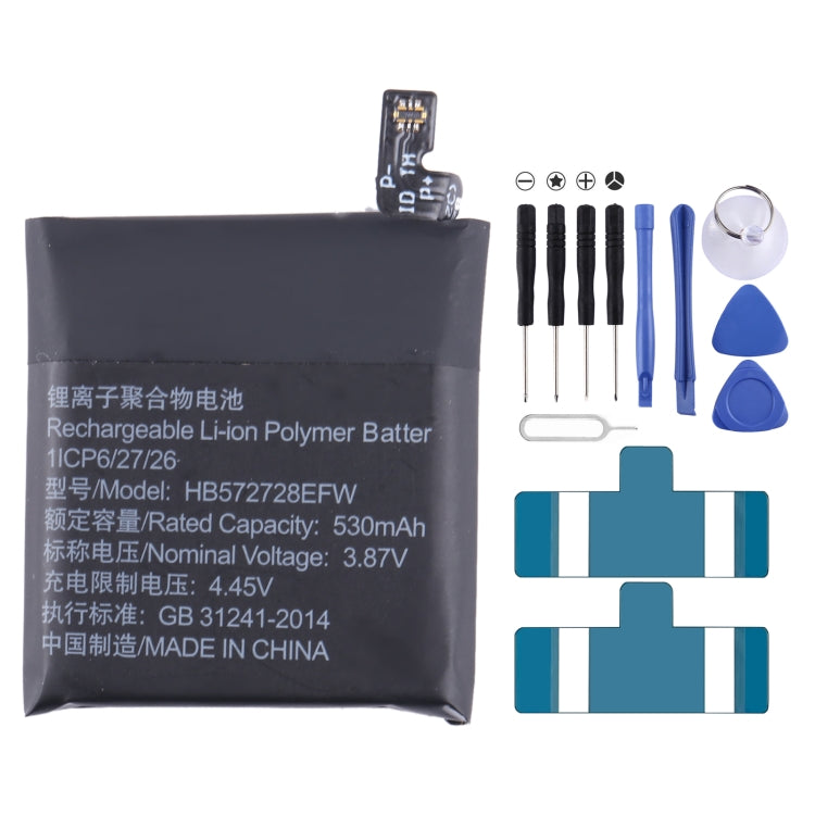 For Huawei GT 3 Pro 46mm Battery Replacement HB572728EFW 530mAh by buy2fix