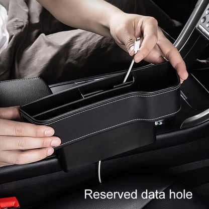 Car Multi-functional Console Box Cup Holder Seat Gap Side Storage Box, Frizzled Feather Style, Color:Red(Front Passenger Seat) by buy2fix