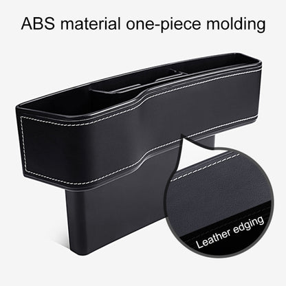 Car Multi-functional Console Box Cup Holder Seat Gap Side Storage Box, Leather Style, Color:Black(Main Driver Seat) by buy2fix