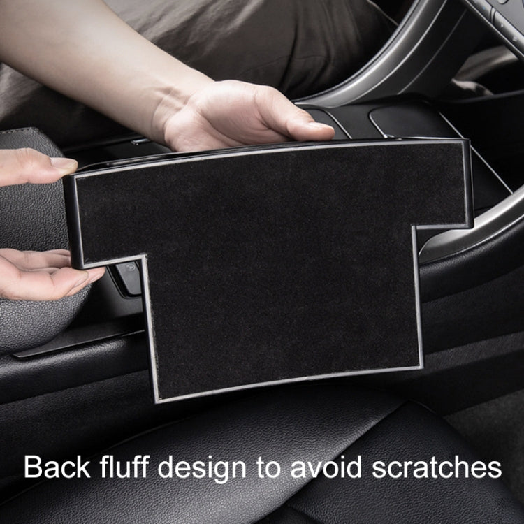Car Multi-functional Console Box Cup Holder Seat Gap Side Storage Box, Leather Style, Color:Black(Main Driver Seat) by buy2fix