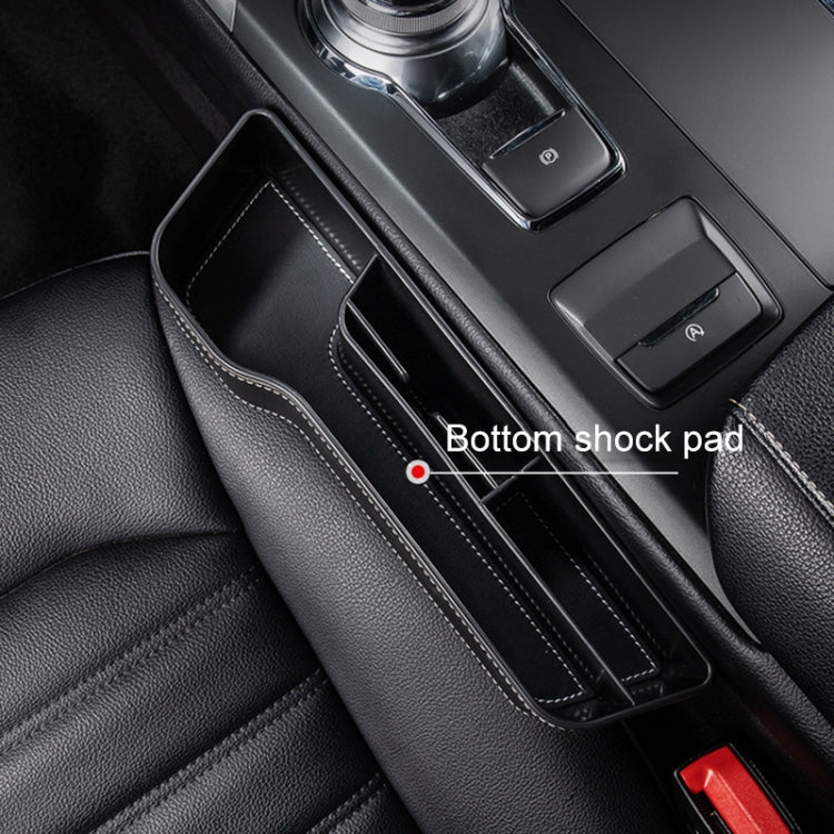 Car Multi-functional Console Box Cup Holder Seat Gap Side Storage Box, Leather Style, Color:Brown(Main Driver Seat) by buy2fix