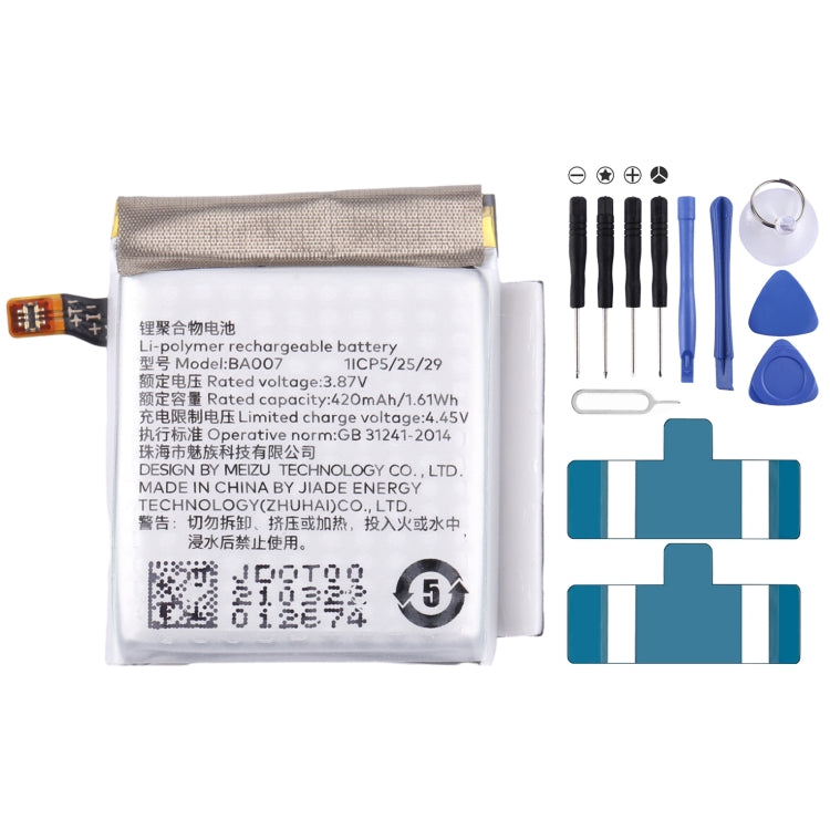 For MEIZU Watch M007W  Battery Replacement BA007 420mAh - For Watch by buy2fix | Online Shopping UK | buy2fix