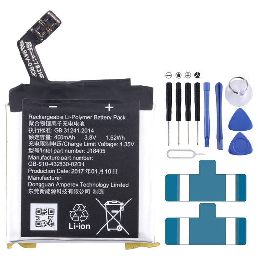 For Sony J18405 Smart Watch Battery Replacement GB-S10-432830-010H 400mAh - For Watch by buy2fix | Online Shopping UK | buy2fix