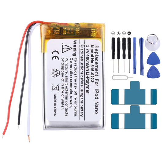 For iPod Nano 1 1st Generation MP3 Battery Replacement 616-0223 400mAh - For iPad & iPod Series by buy2fix | Online Shopping UK | buy2fix