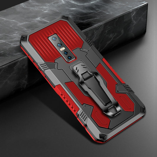 For Vivo V17 Pro Machine Armor Warrior Shockproof PC + TPU Protective Case(Red) - vivo Cases by buy2fix | Online Shopping UK | buy2fix