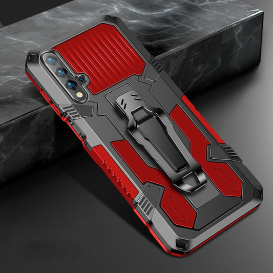 For Huawei Nova 5T Machine Armor Warrior Shockproof PC + TPU Protective Case(Red) - Huawei Cases by buy2fix | Online Shopping UK | buy2fix