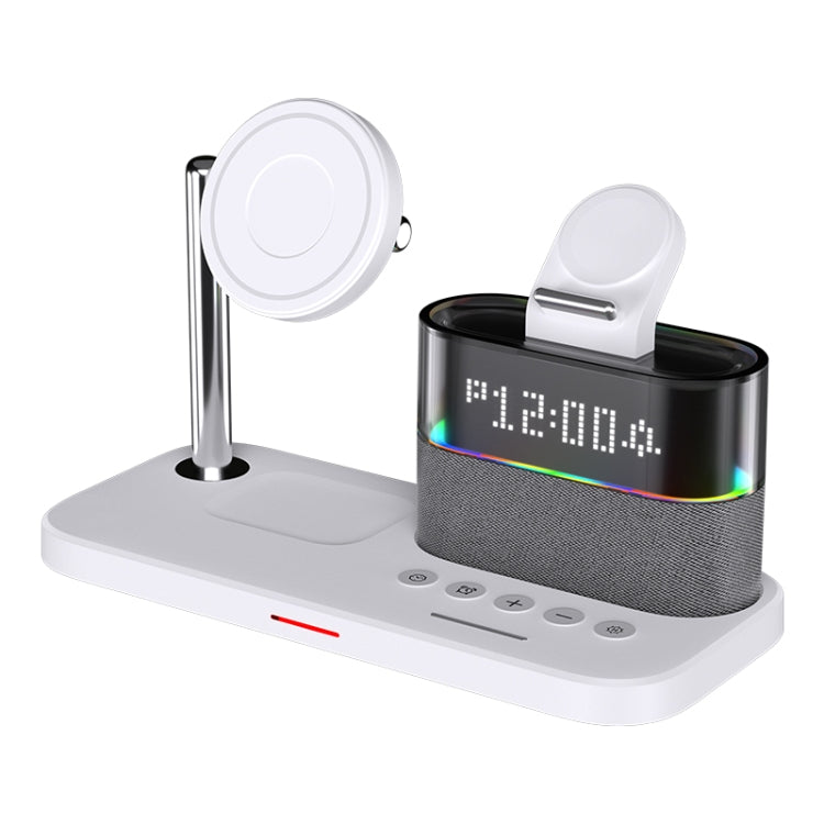 CO9 15W 5 in 1 Multifunctional Wireless Charger Bedside Clock Lamp(White) - Wireless Charger by buy2fix | Online Shopping UK | buy2fix