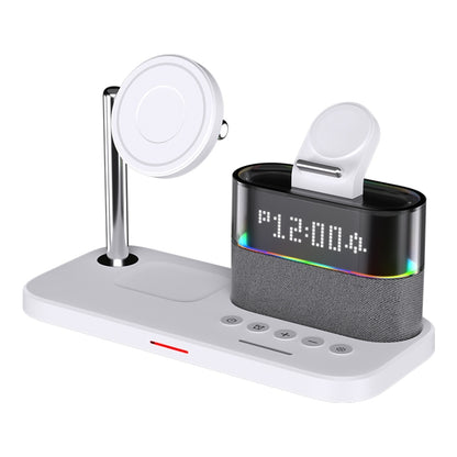 CO9 15W 5 in 1 Multifunctional Wireless Charger Bedside Clock Lamp(White) - Wireless Charger by buy2fix | Online Shopping UK | buy2fix