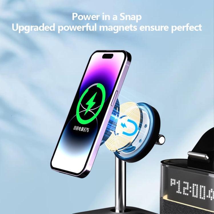 CO9 15W 5 in 1 Multifunctional Wireless Charger Bedside Clock Lamp(Black) by buy2fix