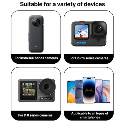 20cm Aluminium Extension Arm Hollow Grip Extender(Black) by buy2fix