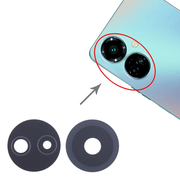 For Tecno Camon 19 Pro CI8 10set Back Camera Lens - Camera Parts by buy2fix | Online Shopping UK | buy2fix