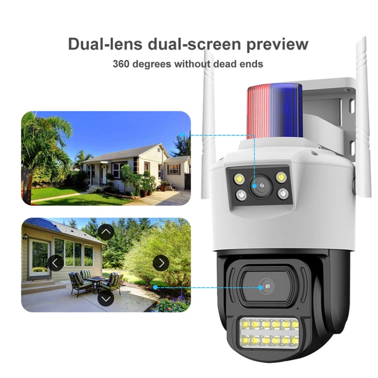 QX105 2MP Outdoor Waterproof WiFi Dual Lens Surveillance Camera(US Plug) by buy2fix