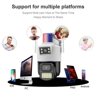 QX105 2MP Outdoor Waterproof WiFi Dual Lens Surveillance Camera(AU Plug) by buy2fix