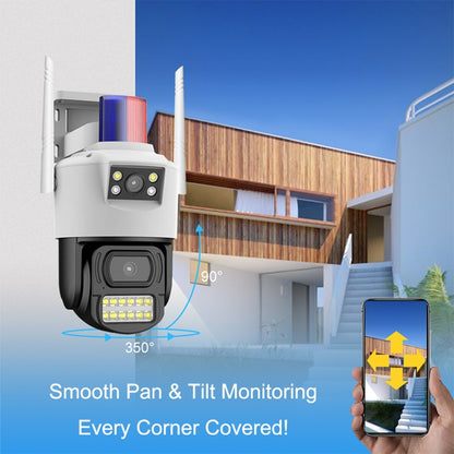 QX105 2MP Outdoor Waterproof WiFi Dual Lens Surveillance Camera(US Plug) by buy2fix