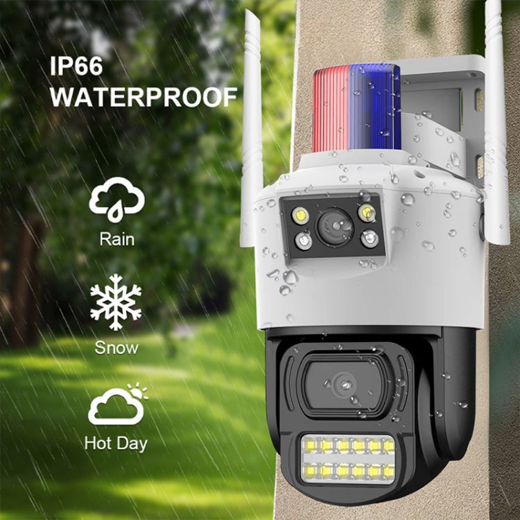 QX105 2MP Outdoor Waterproof WiFi Dual Lens Surveillance Camera(EU Plug) by buy2fix