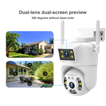 QX106 2MP Outdoor Waterproof WiFi Dual Lens Surveillance Camera(UK Plug) by buy2fix