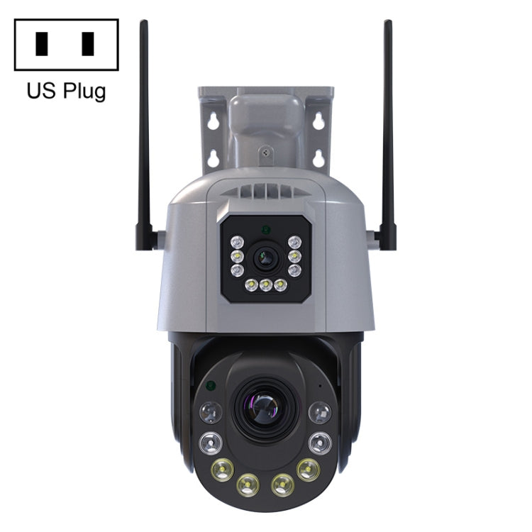 QX109 Dual Lens Smart HD Dome WiFi Camera(US Plug) by buy2fix