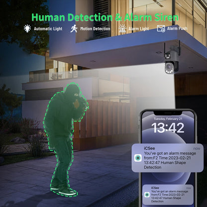 QX109 Dual Lens Smart HD Dome WiFi Camera(UK Plug) by buy2fix