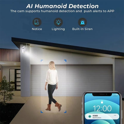QX95 6MP WiFi Dual Camera Supports Two-way Voice Intercom & AI Recognition(AU Plug) by buy2fix