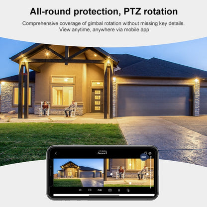 QX104 3MP WiFi Triple Camera Supports Human Face Recognition & AI Alarm(UK Plug) by buy2fix