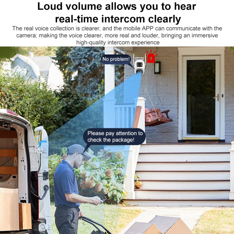 QX104 3MP WiFi Triple Camera Supports Human Face Recognition & AI Alarm(EU Plug) by buy2fix