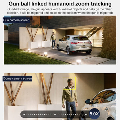 QX104 3MP WiFi Triple Camera Supports Human Face Recognition & AI Alarm(UK Plug) by buy2fix