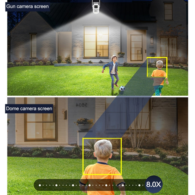 QX104 3MP WiFi Triple Camera Supports Human Face Recognition & AI Alarm(US Plug) by buy2fix