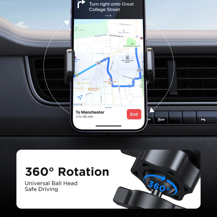 JOYROOM JR-ZS377 Car Air Vent Mobile Phone Navigation Holder(Black) - Universal Car Holders by JOYROOM | Online Shopping UK | buy2fix